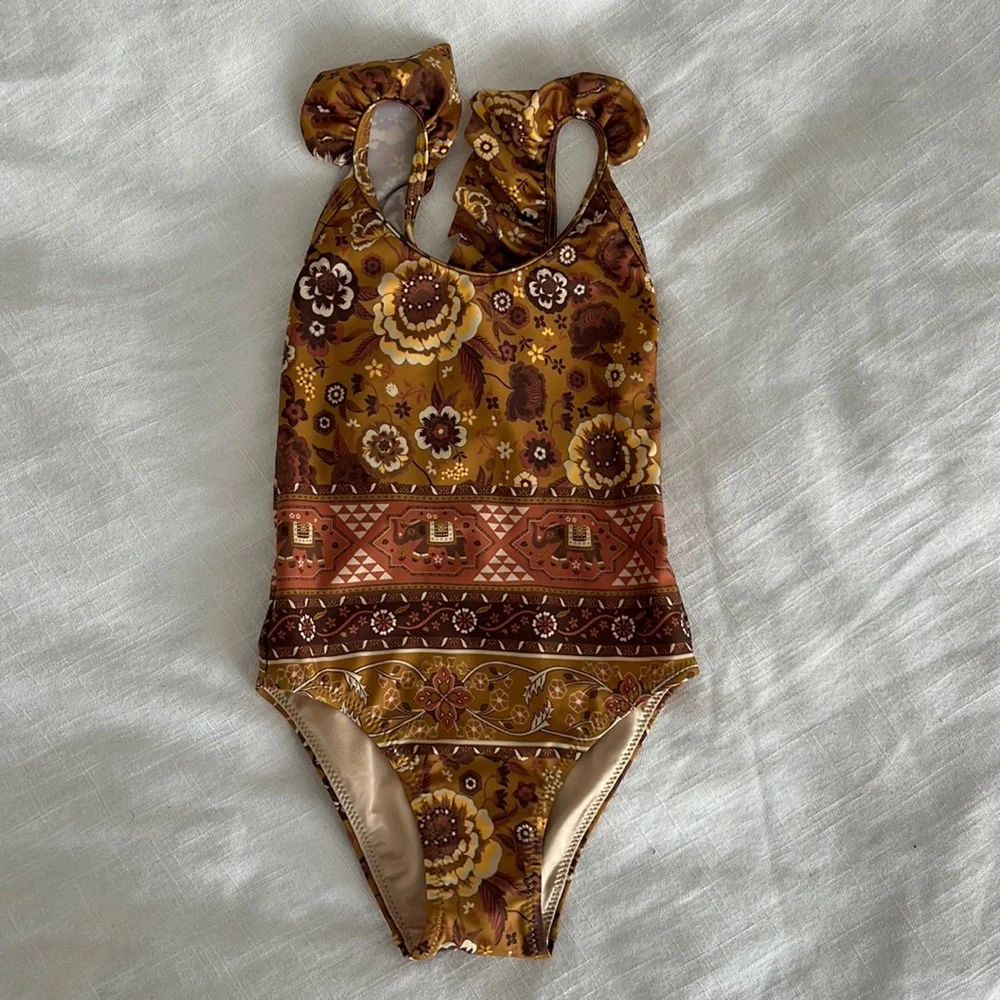 Spell & The Gypsy Collective Girl's Zahara One Piece Ruffle Bathing Swimsuit